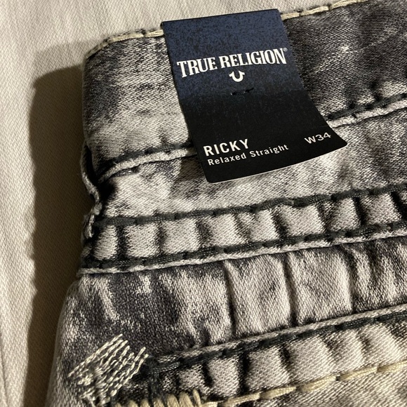SOLD! NWT! Rare! Ricky Super T in “IMMORTAL OUTSIDER” wash 34x34 True Religion - Picture 4 of 14